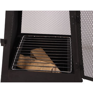 थेटो पिछवाड़े के हीटिंग और सामाजिककरण के लिए मेष दरवाजा स्टील निर्माण के साथ उच्च गुणवत्ता वाले लंबे आउटडोर फायरप्लेस - Product Image 6