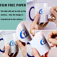 Papier transfert à l'eau pour imprimante laser, transparent blanc, format A4, pour mugs DIY, décalcomanies sur verre, faux cils, shampoing, logo personnalisé résistant à l'eau