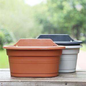 Maceta <span class=keywords><strong>Vertical</strong></span> Grande de Plástico Ecológica Resistente a los Rayos UV <span class=keywords><strong>con</strong></span> Orificio de Drenaje y Autorriego para Uso en Interiores/Exteriores - Product Image 6