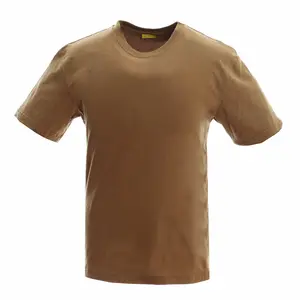 FREE SAMPLE Khaki Summer Outdoor Short Sleeve Shirt OEM Men's Camouflage T-Shirts Wholesale Anti-Pilling T Shirt