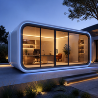 Snel op te zetten Apple Cabin luxe prefab tiny house modulaire pod voor noodhuisvesting en luxe glamping resort cabin