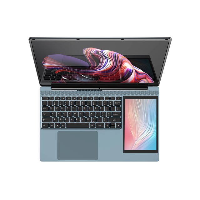 Dual Screen Laptop 15.6 Inch IPS + 7'' Touch 12th Gen In-tel N100 Max 32G DDR4 2T SSD Slim Office Notebook PC Computer