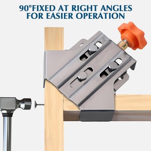 Abrazadera de ángulo recto de 90 grados con mango único ajustable de fábrica, clip de esquina de extremo cerrado de acero inoxidable <span class=keywords><strong>para</strong></span> herramientas de carpintería - Product Image 2