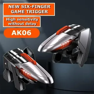 ทริกเกอร์เกมมือถือ 6 นิ้ว รุ่น AK06 สำหรับ <span class=keywords><strong>PUBG</strong></span> ช่วยเล็งยิง L1 R1 ปุ่มโลหะผสม สำหรับ IOS Android คอนโทรลเลอร์เกมแ<span class=keywords><strong>พ</strong></span>ด - Product Image 1