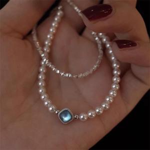 Pulsera de Perlas de Agua Dulce de Alta Gama de Zhizhen Jewelry, con Bolas de Oro y Plata, Incrustaciones de Azul Marino, Estilo Ins - Product Image 2
