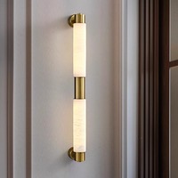 Lampe murale en albâtre LED de style moderne et minimaliste pour salon, chambre à coucher, chevet ou couloir