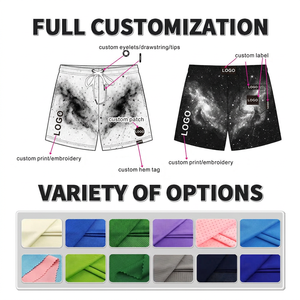 <span class=keywords><strong>Shorts</strong></span> de Baño Personalizados para Hombre, Ecológicos, Anti-UV, de Secado Rápido, Transpirables, de Cintura Media, Largo hasta la Rodilla, de Poliéster/Algodón para Natación - Product Image 5