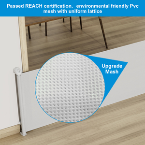 Barrière de sécurité rétractable pour bébés et animaux domestiques, sans perçage, s'adapte aux portes, installation facile, pour couloirs - Product Image 6
