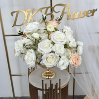 Hochzeitsdekoration Blaue Künstliche Blumenkugel 50cm 60cm 70cm 80cm Große Rosen-Blumenarrangements Tischdekoration Blumenkugel