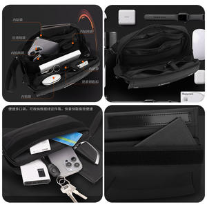 We Power Bolso de pecho para hombre, nailon, impermeable, negro, color sólido, para uso diario, para viajes y desplazamientos, 9801A 9801B - Product Image 2