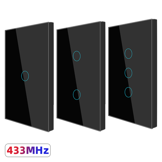 SMATRUL Brazil US 1/2/3 Gang Touch Wireless Switch Light RF 433Mhz Remote Control Smart Home Tempered Glass Lamp ASK Ev1257