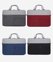 Sac à main pour ordinateur portable Oxford résistant à l'eau, grande capacité, multi-poches, sac à bandoulière pour le bureau, sacoche pour ordinateur portable