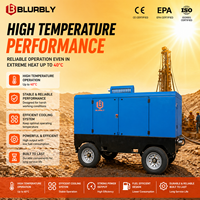 Kompresor Udara Diesel Portabel 25Bar Tekanan Tinggi BCY1250-25 1250CFM 295kW dengan Pompa Sekrup Bertenaga Yuchai untuk Pertambangan