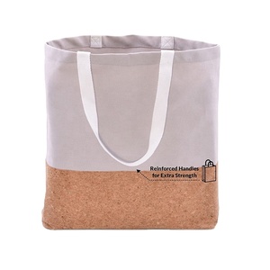 Elegant Economic Custom <b>Unique</b> Design 12oz Cotton Canvas Cork Tote <b>Bag</b> Soft Canvas Cotton Handle Shopping <b>Bag</b> With Own Logo - Product Image 4