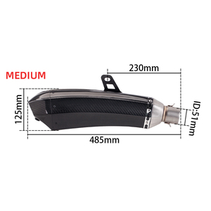 Silenciador de Cobra medio de fibra de carbono modificado para motocicleta Universal para <span class=keywords><strong>Honda</strong></span> <span class=keywords><strong>MT09</strong></span> Tmax 530 Z900 R3 R6 xj6 adv350 - Product Image 2