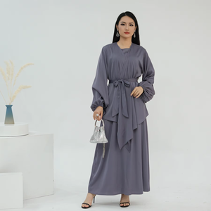 Yibaoli produttore abbigliamento islam 4 colori moderno <span class=keywords><strong>turco</strong></span> nuovo <span class=keywords><strong>modello</strong></span> due pezzi abaya set a dubai - Product Image 5