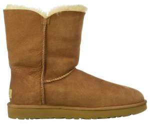 Bota de ante de oveja para mujer, bota de ante de vaca con botones, 100% - Product Image 5