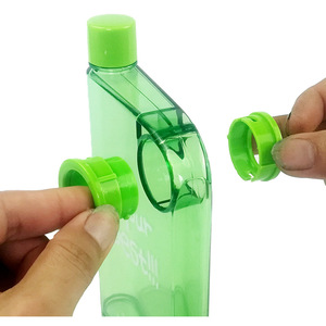 Botella de Agua Portátil Cuadrada de Plástico de 420 ml, Taza de Viaje Reutilizable de Color Sólido con Logotipo para Uso Unisex, Regalo Empresarial - Product Image 3