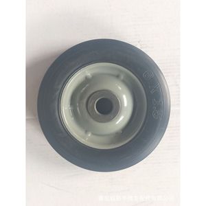 Rueda de Goma Sólida de 6 x 1.5 Pulgadas con Banda de Rodadura Firme, Industrial, de Alta Resistencia, Color Gris - Product Image 2