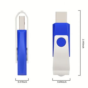 Memoria USB Metálica Giratoria con Logotipo Personalizado, USB 2.0/3.0, Pendrive Colorido, Regalo Empresarial - Product Image 2