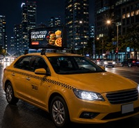 Affichage LED pour toit de taxi toutes saisons, double face, application intelligente, WiFi, 4G, contrôle GPS, P3 P4, extérieur, 1080P HDR10+, IP65, étanche
