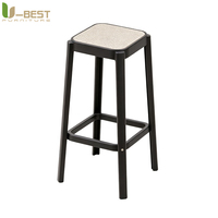Chaises de bar en métal U-best, mobilier commercial, style moderne et luxueux, en bois massif, tabourets confortables