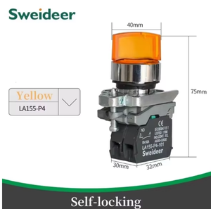 Işıklı kontrol düğmesi ile XB4/P4Precision-Adjustment döner seçici anahtarı, 2 vitesli/3 vitesli dişli, çoklu gösterge rengi - Product Image 4