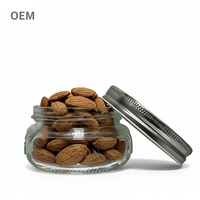 125ml 4OZ Grosir Stoples Kaca Mini Bulat Mulut Biasa untuk Selai Madu Lilin