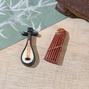 Figurines d'instruments de musique chinois traditionnels en résine, Pipa Guqin miniature, artisanat, décoration de la maison, sculpture artistique - Product Image 2