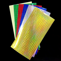 Film holographique auto-adhésif feuille Flash haute réflexion gabarits échelle poisson échelle grille Laser autocollant