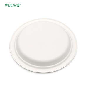 FULING nampan kue <span class=keywords><strong>6</strong></span> inci, piring pesta kecil bulat, piring kue peralatan makan sekali pakai, piring kertas mudah terurai - Product Image 5