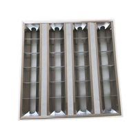 Plafonnier LED encastré moderne en fer pour intérieur, avec grille, 300x1200mm/600x600mm, tube réflecteur T5/T8