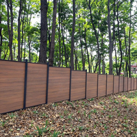 Moderne duurzame waterdichte hout-kunststof composiet (WPC) beveiligingsomheining voor tuin, ranch, huis, oprit, landbouw, pergola en paalafdekkingen