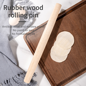 Rodillo francés de madera de goma de 15 pulgadas para hornear rodillo de masa multiusos Fondant Pizza Pie pasteles Pasta galletas - Product Image 2