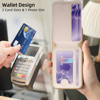 Porte-cartes magnétique professionnel en cuir PU avec support, plusieurs emplacements pour cartes, portefeuille pour cartes de crédit, universel, personnalisable OEM