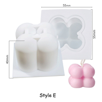 Produits neufs Moldes Al Por Mayor Molde Para Velas Para Velas De Silicona Para La Hacer Velas 3d Moules blancs