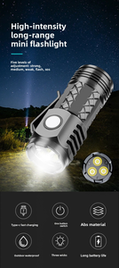 Led lithium có thể sạc lại IP44 không thấm nước Mini Đèn Pin 180 + Lumens USB sạc cắm trại sử dụng ánh sáng mạnh mẽ & đa chức năng - Product Image 6