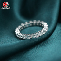Bague éternelle Redleaf personnalisée en diamant rond de laboratoire de 3 mm (0,10 ct) |   Or 9K/14K/18K |   Fournisseur OEM de pierres précieuses DEF couleur, clarté VVS/VS
