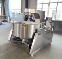Marmite de cuisson industrielle automatique 400L avec agitateur planétaire, marmite à wok à double enveloppe / machine de cuisson électrique