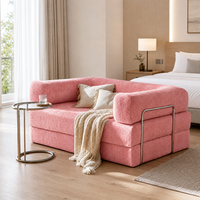 Canapé-lit moderne OEM avec structure en acier inoxydable 304 et emballage sous vide pour un transport facile et une utilisation en appartement