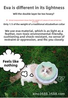 Collier Élisabeth Ajustable en Plastique EVA Ultra-Léger pour Animaux de Compagnie - Idéal pour Chats, Chiens et Petits Animaux Après Chirurgie - Anti-Léchage