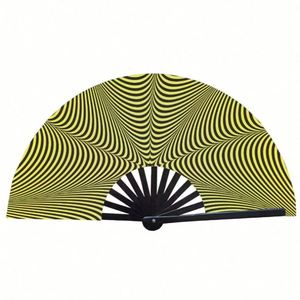 Abanico Plegable de Bambú Clásico de 33 cm, Estilo Boda Personalizado, Técnica de Tallado, Portátil, Estilo Europeo - Product Image 2