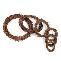Couronne artisanale en rotin style bohème, ronde, marron naturel, pour décorations de Noël, Halloween, Pâques – Meilleure vente