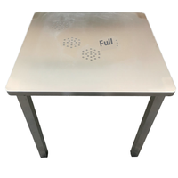 Table à manger carrée pliante moderne en acier inoxydable pour hôtel, hôpital, maison, mobilier