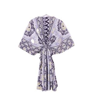 Kaftan 100 % coton fait main pour femme, taille naturelle, imprimé floral indien, style ample, écologique, tenue décontractée d'été - Product Image 1