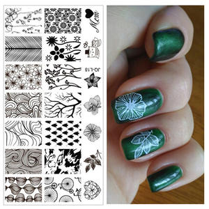 Plaque d'estampage pour ongles, feuille <span class=keywords><strong>de</strong></span> fleur, modèle <span class=keywords><strong>de</strong></span> tampon en dentelle, plaque d'image d'ongle, pochoir, DIY, impression, outils en acier inoxydable, 2021 - Product Image 3