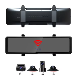 4 ống kính 360 độ 12 inch xe máy ảnh gương Dash Cam màn hình cảm ứng Dash máy ảnh Car DVR Video Recorder Wifi App máy ảnh với 128 gam - Product Image 1