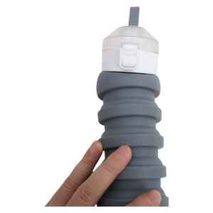 Botella de Agua Hexagonal de Silicona de Grado Alimenticio a Prueba de Fugas, Botella de Agua Deportiva Plegable para Actividades al Aire Libre - Product Image 3