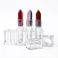 Lápiz Labial de Dos Tonos, Sin Logotipo, Resistente al Agua y al Sudor, Rojo Oscuro-Marrón, Doble Punta, Degradado, Maquillaje de Labios, 3.8g, Vanguardista, Estilo INS