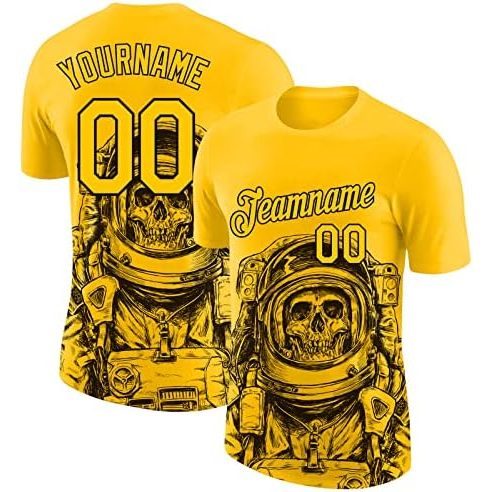 Motif Astronaute Jaune et Noir